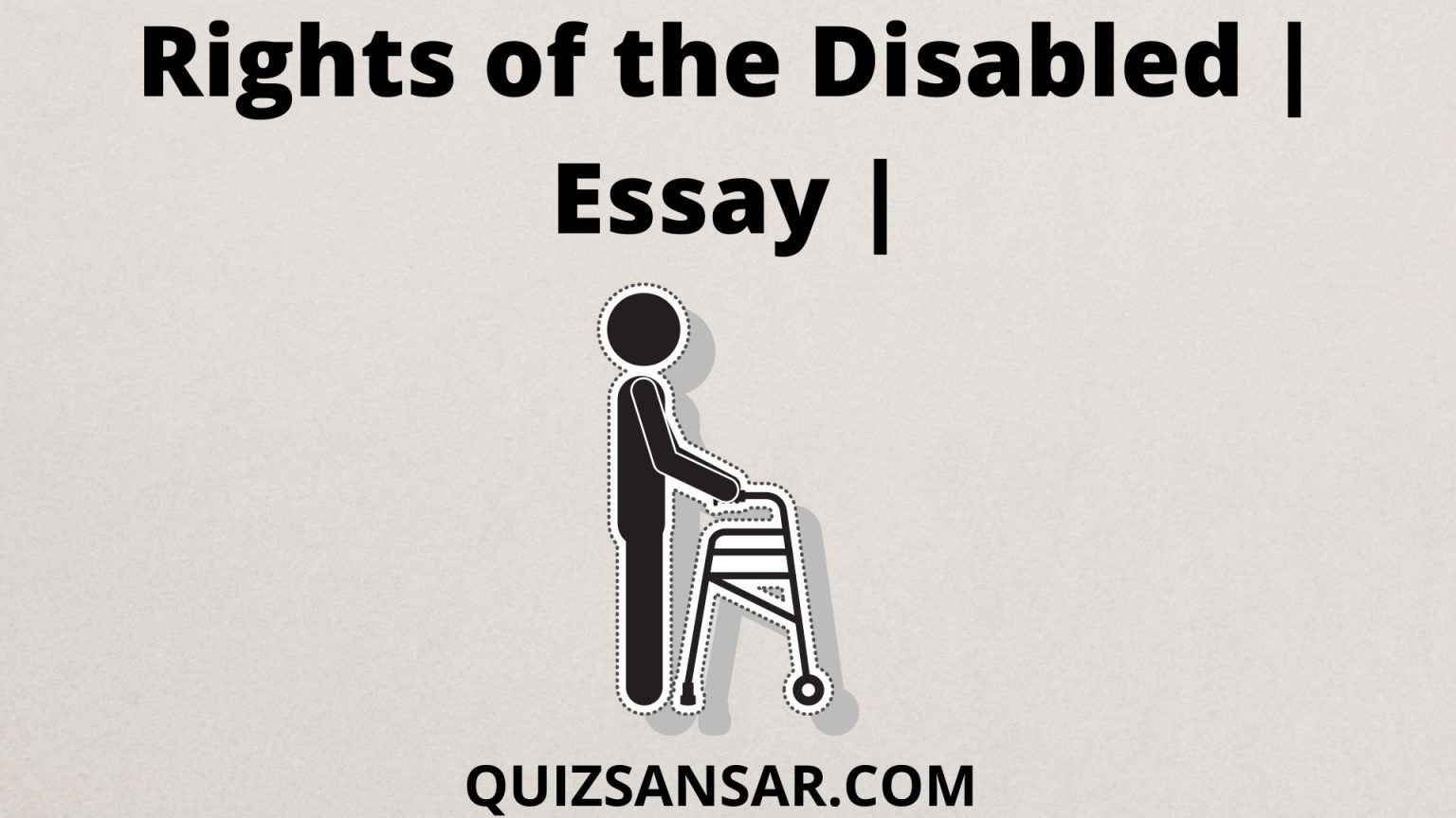 essay on helping disabled person