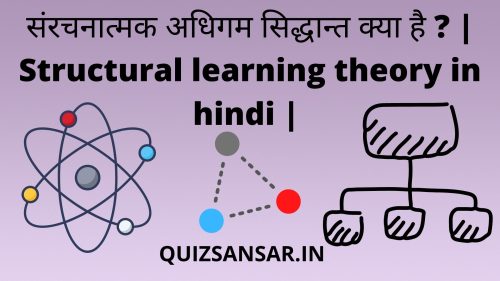 जेरोमब्रूनर का संरचनात्मक अधिगम सिद्धांत | Structural Learning Theory In Hindi |