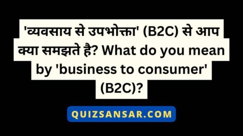 'व्यवसाय से उपभोक्ता' (B2C) से आप क्या समझते है? What do you mean by 'business to consumer' (B2C)?