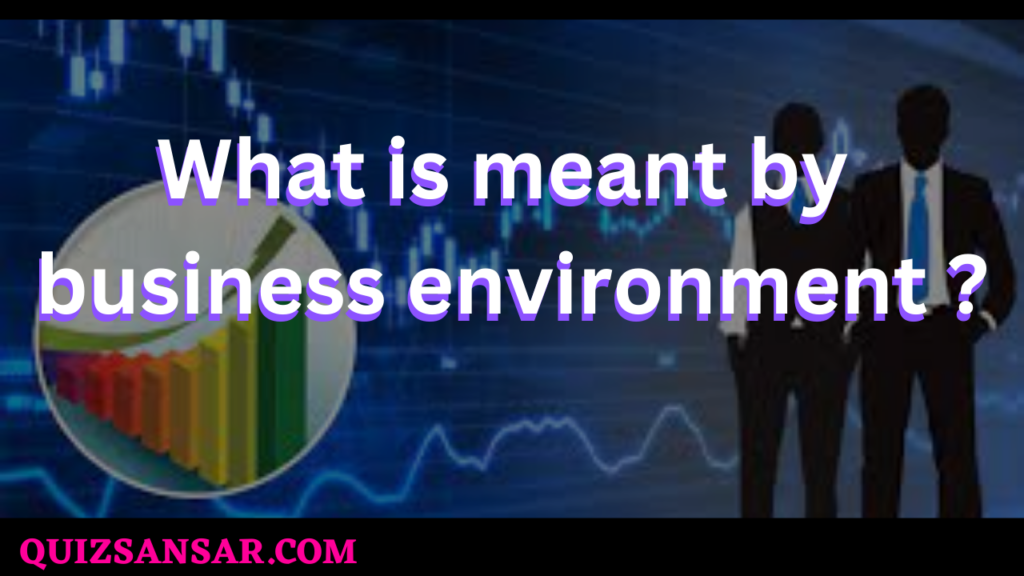 What is meant by business environment ?
